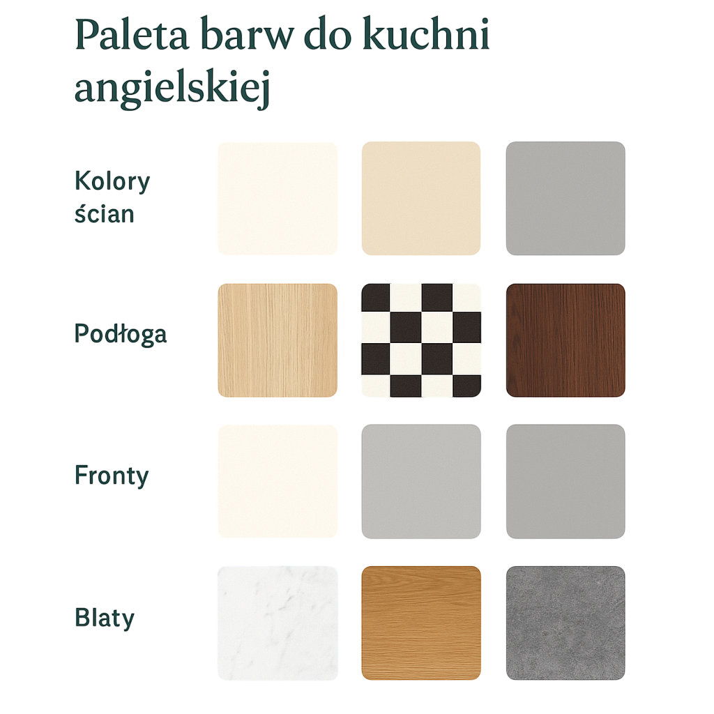 kuchnia styl angielski paleta barw